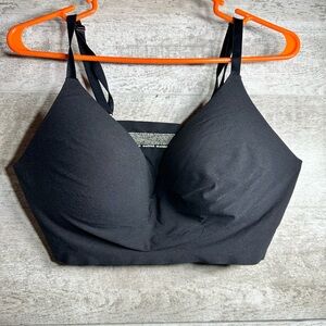 PINK Victoria's Secret Loungin' Wireless Push-Up Bra - Black Size XXL